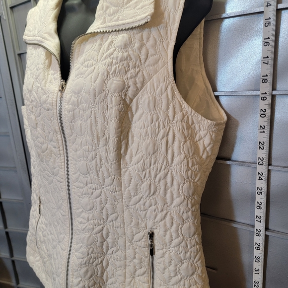 Christopher & Banks Cream Quilted Vest - Picture 7 of 8